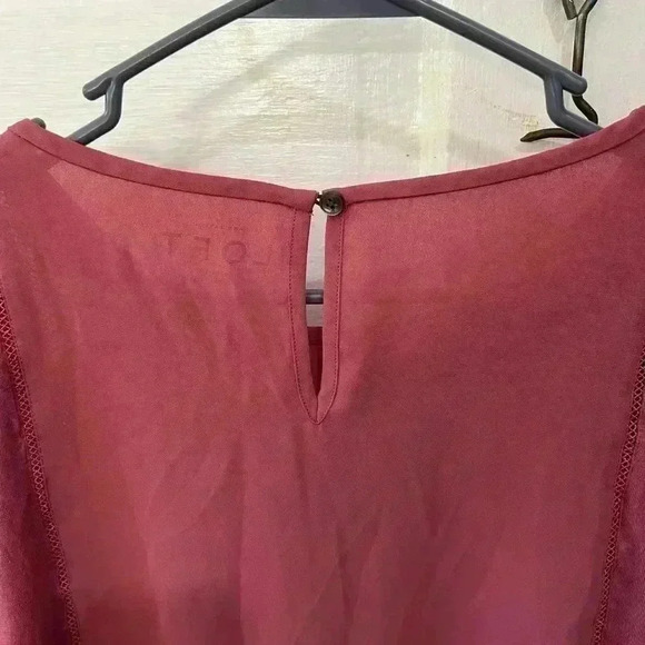 Loft blush pink flowy blouse size small - Picture 4 of 6